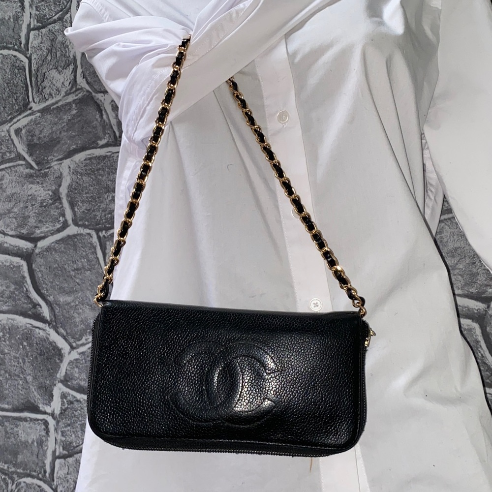 Authentic CHANEL Black Caviar Leather Timeless CC Wallet - Picture 3 of 16